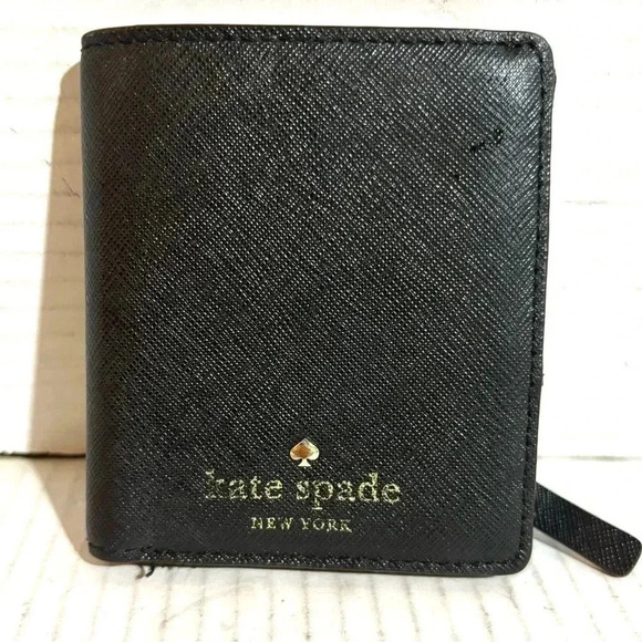 Kate spade black leather wallet - Picture 1 of 8